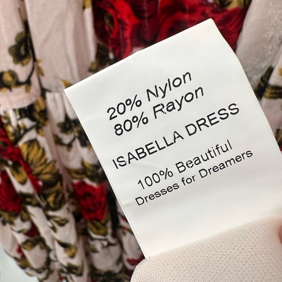 JessaKae Isabella Dress Romantic Vintage Rose V-Neck Velvet  Size 3X NEW - Picture 4 of 6